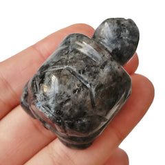Bacatgem tortoise crystal figurine in Labradorite for peaceful energy