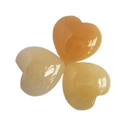 Bacatgem yellow jade pocket heart stone for mindfulness and on-the-go calm
