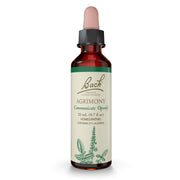 Bach Agrimony remedy bottle label indicating open communication support.