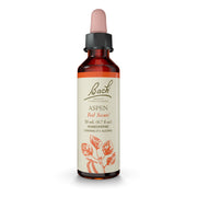 Bach Aspen bottle close-up showing a natural remedy for emotional balance