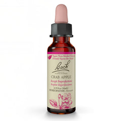 Bach Crab Apple non-alcohol bottle drops for gentle emotional balance and self-acceptance.