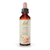 Bach Flower Remedies Cherry Plum bottle and dropper for calm decision-making