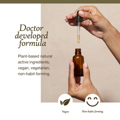 Clarity drops pour demonstrates easy, on-the-go use for concentration.