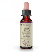 Bach Impatiens non-alcohol bottle on shelf for daily patience support