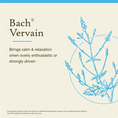 Bach Original Flower Remedies Vervain packaging highlights natural ingredients