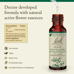 Bach Original Holly drops under tongue for daily balance