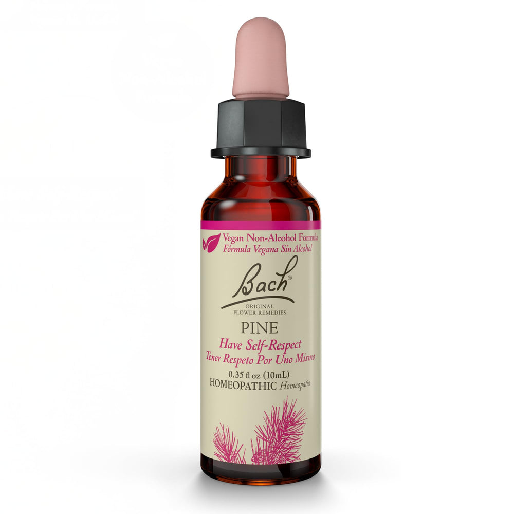 Bach Pine non-alcohol bottle supports emotional balance at home