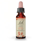 Remedios florales Bach Aspen sin alcohol, apoyo suave para la serenidad diaria.