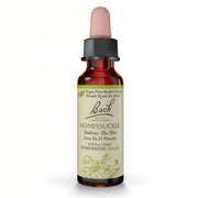 Remedios Florales Bach, madreselva con gotero sin alcohol para equilibrio emocional.