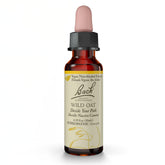 Bach Wild Oat bottle label highlights the vegan non-alcohol formula and branding
