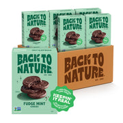 Back to Nature Fudge Mint Cookies pack shot ideal for on the go snacking.
