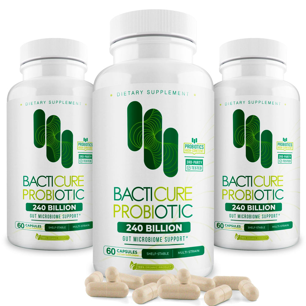 BACTERIUM PLUS Bacticure probiotic bottle supporting daily gut health