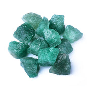 Bairdish Greenquartz rough crystal close-up with ice cracks for mindful focus.