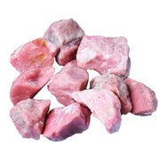 Bairdish pink opal rough crystal close-up for meditation and energy focus.