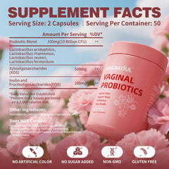BAKAKOUL vaginal probiotic capsules close-up, easy daily intake