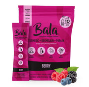 BALA Enzyme Berry bottle front showing branding for on-the-go digestion support