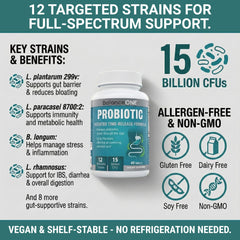 Balance ONE probiotic capsule closeup showing durable time-release coating.
