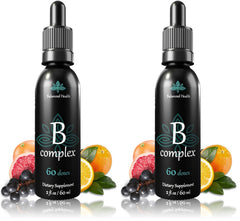 Balanced Health B-Complex Drops bottle front hints at easy daily energy.