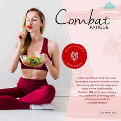 Close-up of Balanced Health B12 raspberry flavor drops.