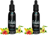 Balanced Health Folate Drops bottle side view supports convenient prenatal folate intake.