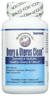 Balanceuticals Ovary & Uterus Clean bottle front view supports healthy ovarian balance