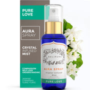 BALIPURA Pure Love Aura Spray bottle shot, crystal-infused for harmony and positive energy.