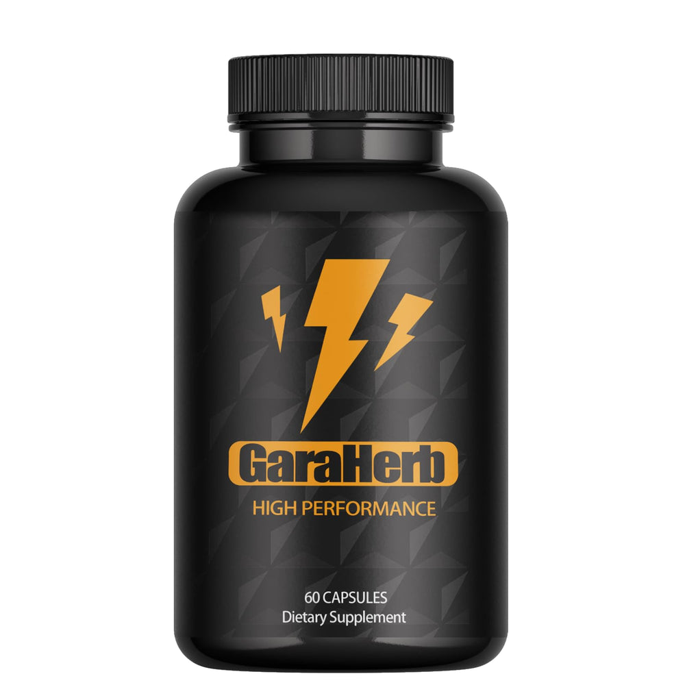 Balmbare GaraHerb capsules bottle front, ready for daily vitality use.