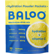 Baloo electrolytes lemon in a glass for clean, refreshing daily hydration.