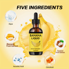 BananaBloom banana liquid drops closeup shows precise dosing for quick use.