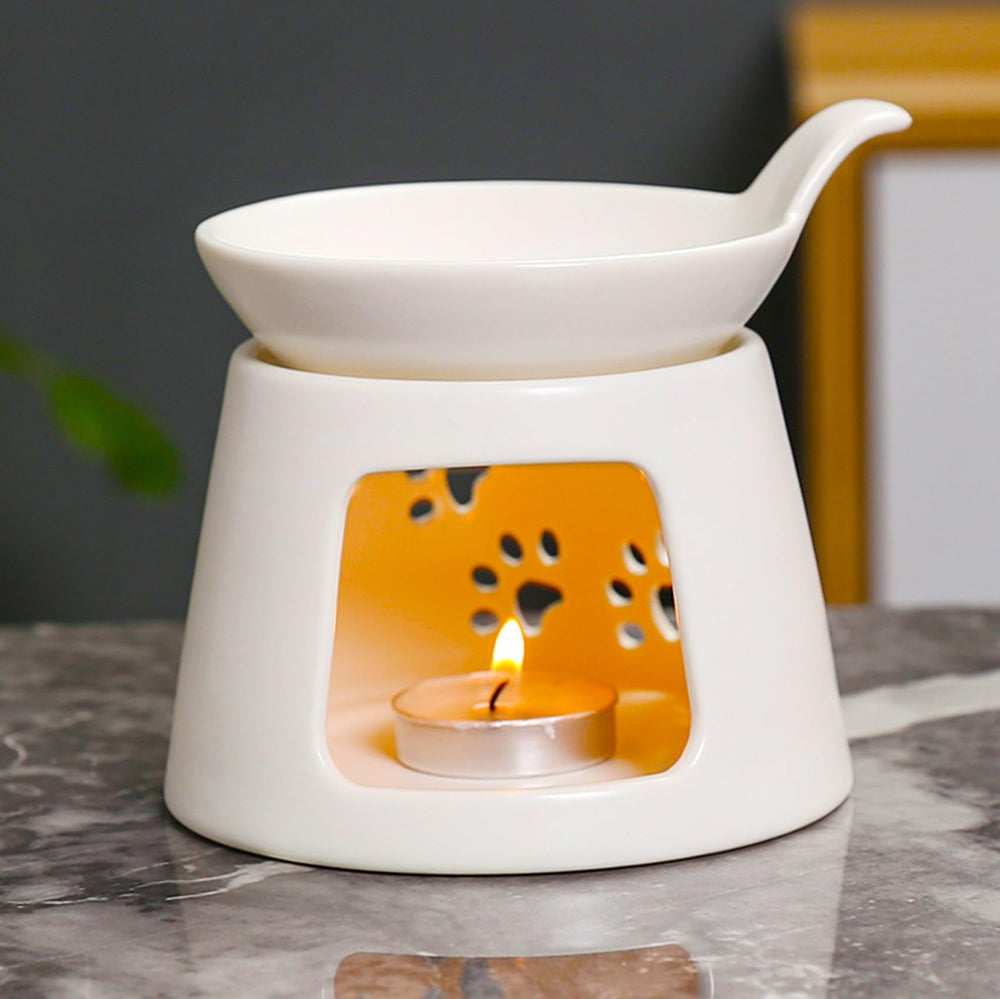 BAOBYAO ceramic wax burner with melt bowl for fragrance diffusion