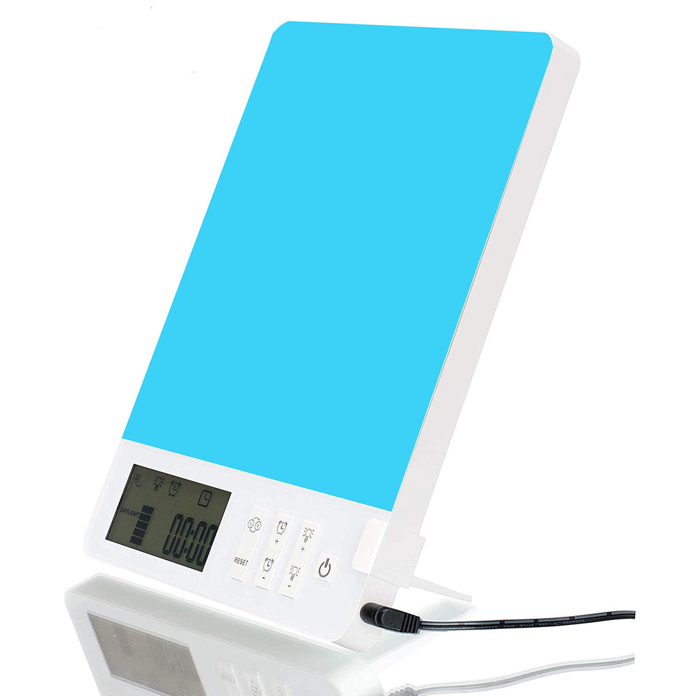 BAOMING light therapy lamp with 10000 lux blue mode for energizing desk sessions