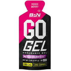 BARE PERFORMANCE NUTRITION Go Gel Endurance open pack demonstrates convenient single-serve fueling.