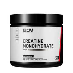 Bare Performance Nutrition creatine monohydrate tub with Creapure purity for strength support.
