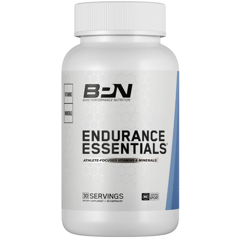 Bare Performance Nutrition Endurance Essentials bottle for endurance training and daily energy support