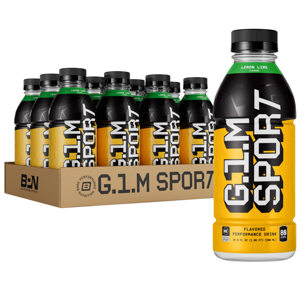 Bare Performance G.1.M Sport RTD bottle pour for race-day hydration.