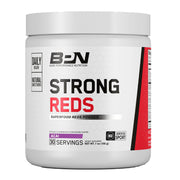 BARE PERFORMANCE NUTRITION Strong Reds bottle front view, antioxidant-rich formula for daily wellness