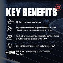 Bare Performance Nutrition Strong Reds bottle label with ingredients and antioxidants.