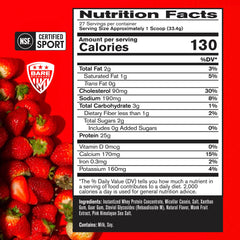 Bare Performance Nutrition whey powder mixability demonstrated in a glass for a smooth shake.