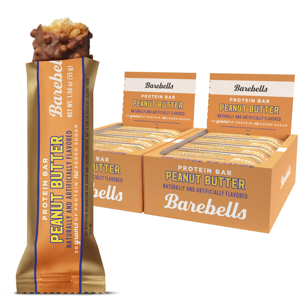 Barebells Peanut Butter Protein Bar with a soft-core texture for post-workout satisfaction.