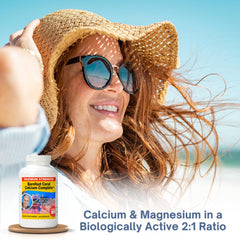 Barefoot Coral Calcium Complete ingredients label, featuring calcium, magnesium, vitamin D3 and B vitamins.