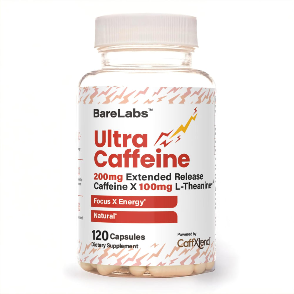 BareLabs bottle-front extended-release caffeine for steady energy.