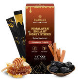 Bargad Shilajit Sticks packaging shows convenient single-serve sticks for on-the-go energy.