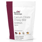 Bariatric Advantage calcium citrate chewy bites bottle shows high-absorption calcium