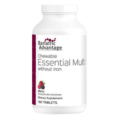 Bariatric Advantage berry bottle of chewable multivitamins for daily post-surgery nutrition