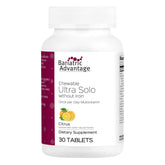 Bariatric Advantage Ultra Solo citrus chewable tablet close-up, easy-to-chew for daily nutrition.