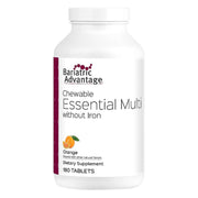 Bariatric Advantage Complete Chewable Multivitamin orange bottle supports daily post-procedure nutrition.