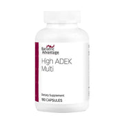 Bariatric Advantage High ADEK multivitamin bottle displays post-surgery nutritional support