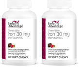 Bariatric Advantage Iron Chewy Bite front view highlighting sugar-free formula for bariatric support.