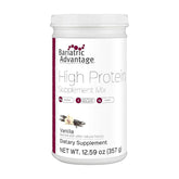 Bariatric Advantage vanilla protein powder tub front view for daily protein goals