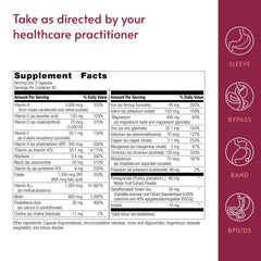 Bariatric Advantage Ultra Multi with Iron capsules being poured into a glass